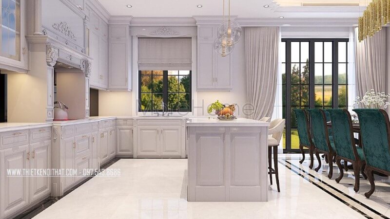 Thiết kế phòng bếp đẹp sang trọng - MOREHOME